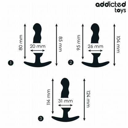 ADDICTED TOYS - 3ER-SET ANALPLUG MODELL 1