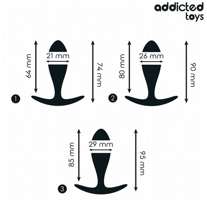 ADDICTED TOYS - 3ER-SET ANALPLUG MODELL 2