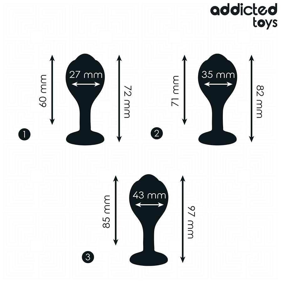 Addicted Toys 3er-Set Analplug mit Juwel