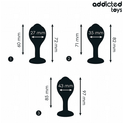 Addicted Toys 3er-Set Analplug mit Juwel