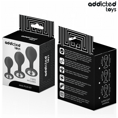 Addicted Toys 3er-Set Analplug mit Juwel
