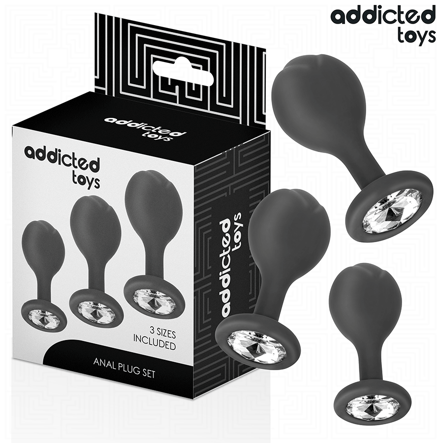 Addicted Toys 3er-Set Analplug mit Juwel