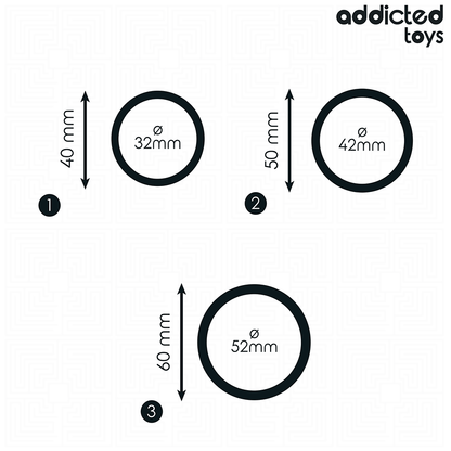 ADDICTED TOYS - SET SILIKONRINGE MODELL 2