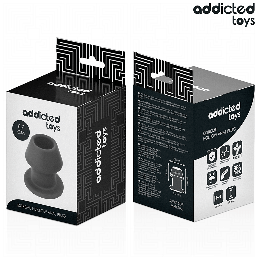 ADDICTED TOYS - EXTREM HOHL ANAL PLUG GRÖSSE M 8,7 CM