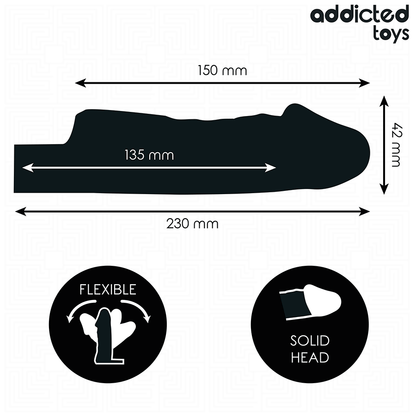 ADDICTED TOYS - TRANSPARENTE PENISVERLÄNGERUNG GRÖSSE S 23 CM