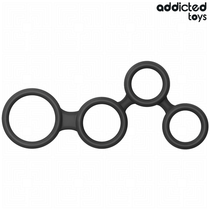 ADDICTED TOYS - PENISRING MIT TEILERN FÜR HODEN
