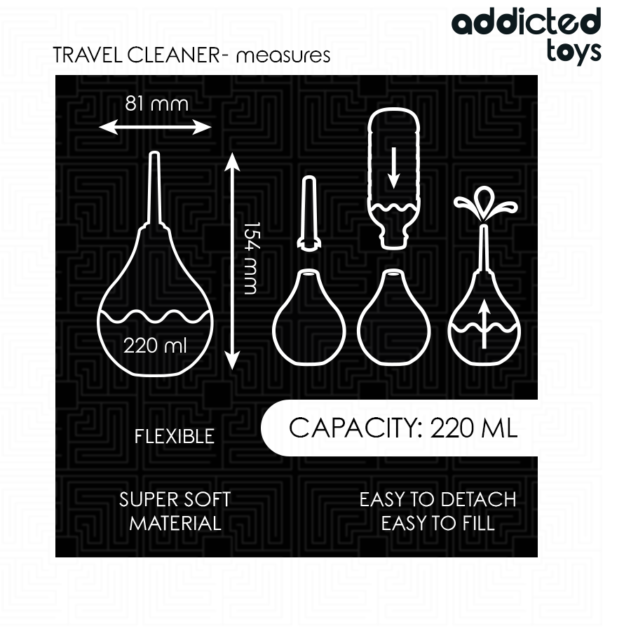 ADDICTED TOYS - REISE-ANALREINIGER GRÖSSE L 220 ML