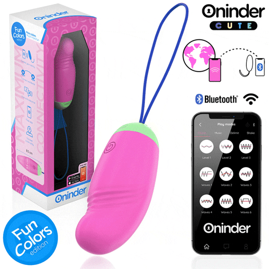 ONINDER CUTE - LOVE PLEASURE VIBRO-ROTIERENDES EI 360° SILIKON - KOSTENLOSE WELTWEITE APP