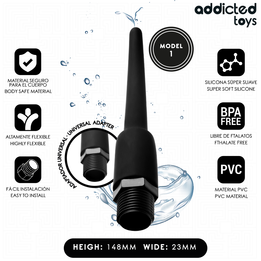 ADDICTED TOYS - ANAL CLEANER MIT UNIVERSALADAPTER MODELL 1
