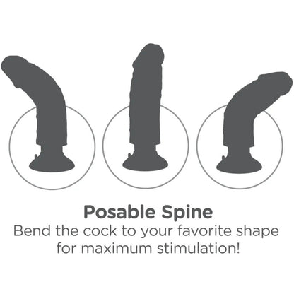 KING COCK - VIBRIERENDER SCHWANZ BRAUN 20,32 CM