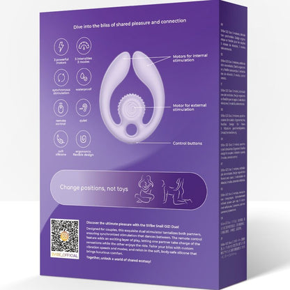 SNAIL VIBE - GIZI DUO PAARSTIMULATOR FERNBEDIENUNG LILA