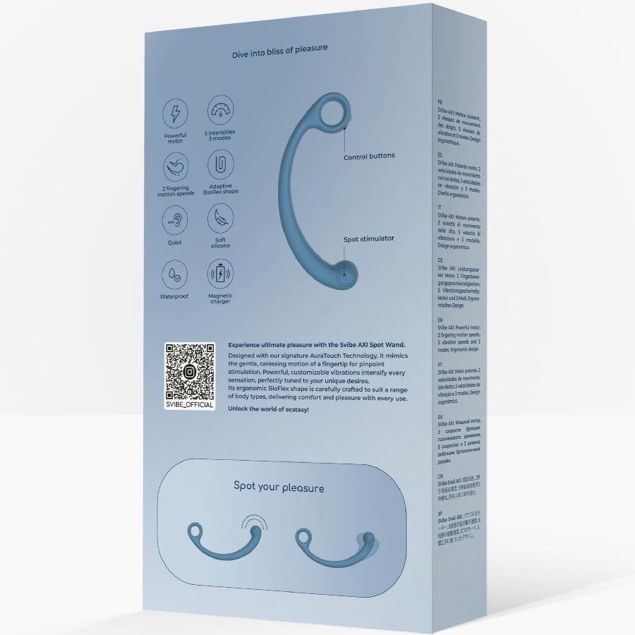 SNAIL VIBE - AXI VIBRIERENDER MASSAGESTAB BLAU