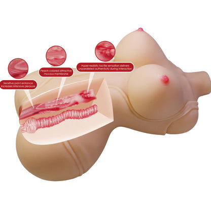 CRAZY BULL - DIANA REALISTISCHER WEIBLICHER TORSO VAGINA UND ANAL 5 KG
