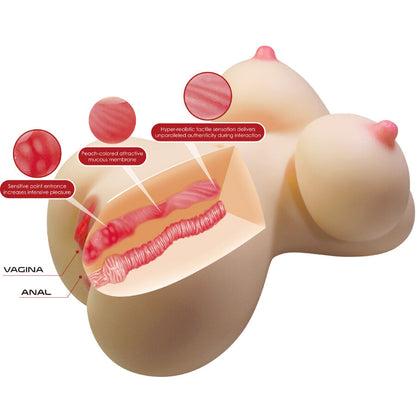 CRAZY BULL - FIONA REALISTISCHER WEIBLICHER TORSO VAGINA UND ANAL 7,1 KG