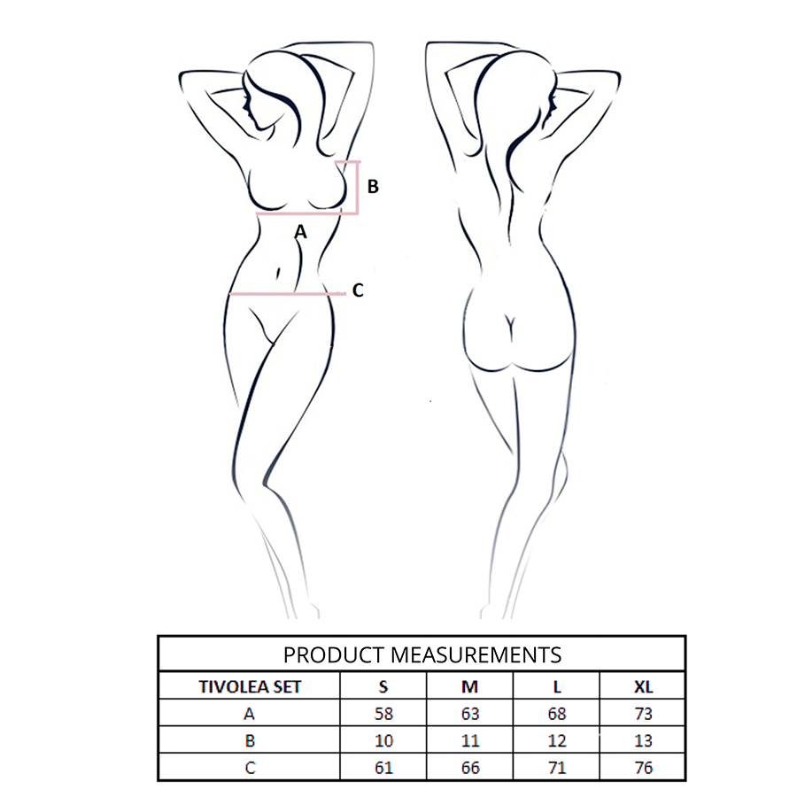 PASSION - TIVOLEA BH + STRING SET MISTY ROSE S/M