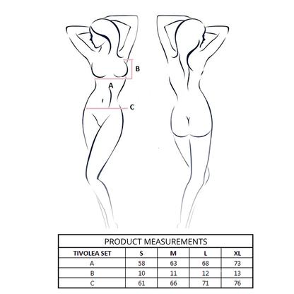 PASSION - TIVOLEA BH + STRING SET MISTY ROSE L/XL