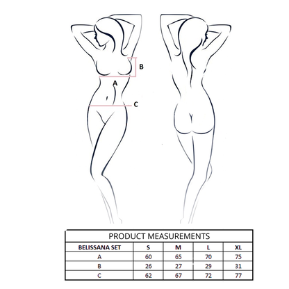 PASSION - BELISSANA BH + STRING SET BURGUNDERROT S/M
