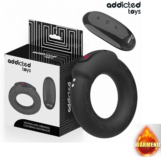 ADDICTED TOYS - VIBRIERENDER COCKRING MIT WÄRMEEFFEKT UND FERNBEDIENUNG