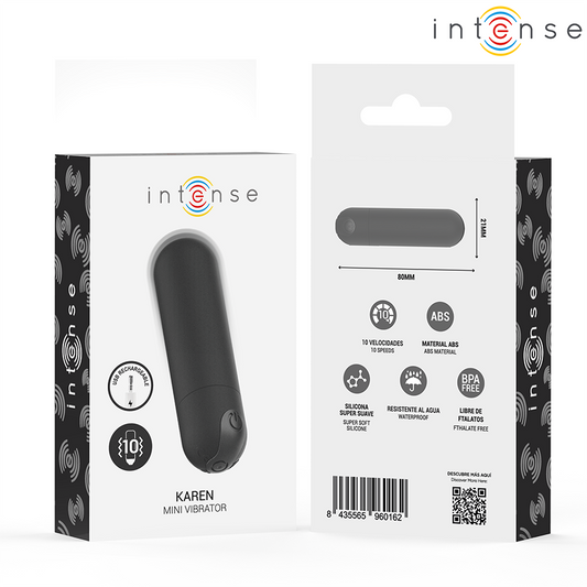 INTENSE - KAREN MINI WIEDERAUFLADBARER VIBRATIONSKUGEL SCHWARZ