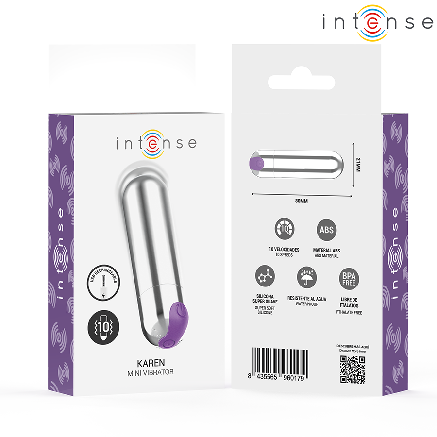 INTENSE - KAREN MINI WIEDERAUFLADBARER VIBRATIONSKUGEL SCHWARZ