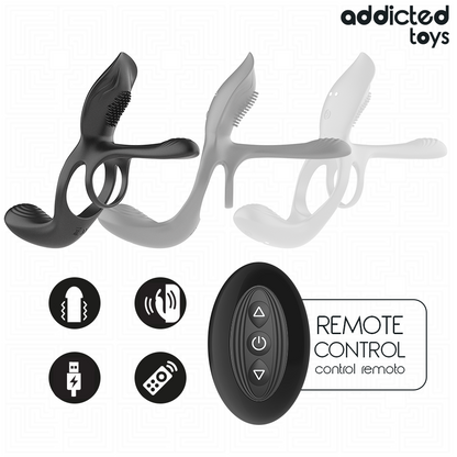 ADDICTED TOYS - DOPPELTER PENISRING MIT KLITORISSTIMULATOR