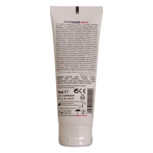 HOT - SUPERGLIDE ESSBARES GLEITMITTEL AUF WASSERBASIS KIRSCHE 75 ML