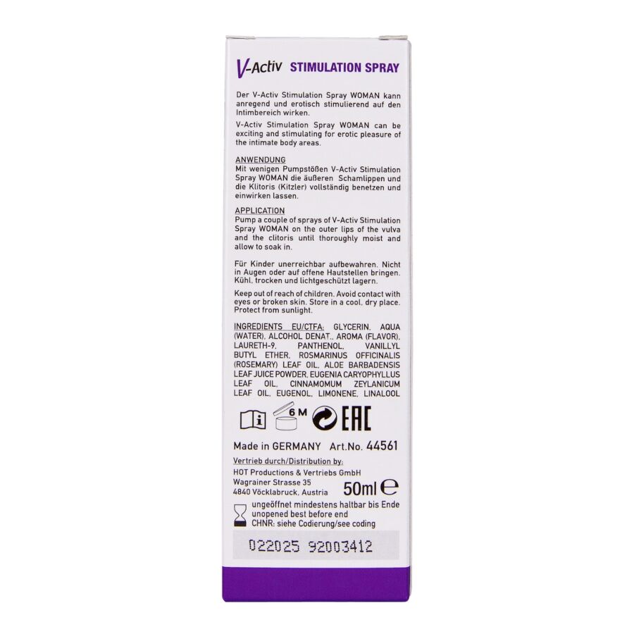 HOT - V-ACTIV STIMULATIONSSPRAY FÜR FRAUEN 50 ML