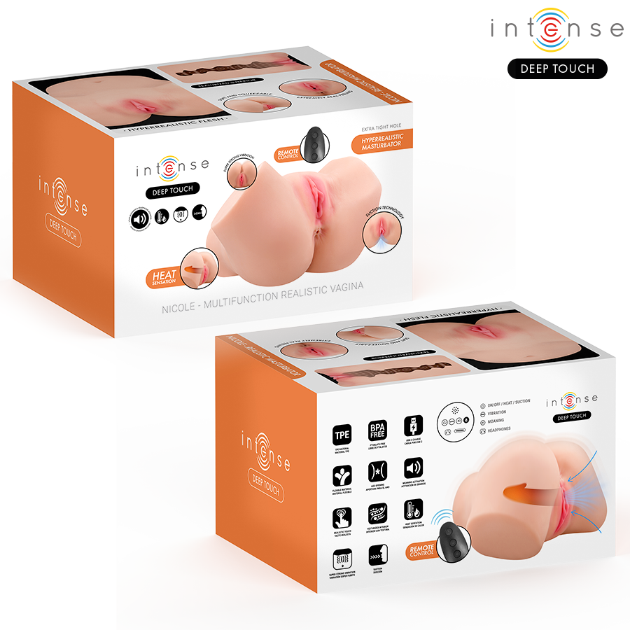 INTENSE DEEP TOUCH – NICOLE VAGINALMASTURBATOR MIT SAUG-, WÄRME-, VIBRATIONS- UND STIMMEFFEKTEN MIT FERNBEDIENUNG 5,3 KG