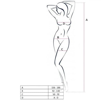 PASSION - WOMAN BS047 WEISSER BODYSTOCKING, EINE GRÖSSE