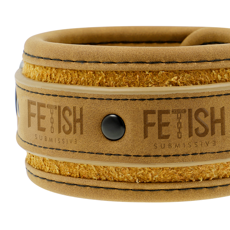 FETISH SUBMISSIVE ORIGEN - FUSSMANSCHETTEN AUS VEGANEM LEDER MIT NEOPRENFUTTER