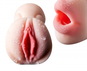 Taschenmuschi-mit-2-ffnungen-Vaginal-Anal-Zunge-Masturbator-Sexspielzeug