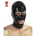 Latex Kopfmaske schwarz