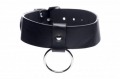 Bild 1 von Schwarzes veganes Halsband mit Ring