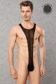 Bild 1 von Transparenter Männer Body - Schwarz  / (Größe) XL
