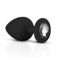 Bild 3 von Analplug aus Silikon mit Diamant Set - Schwarz