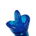 Bild 2 von Vibrierende Verwöhnzuge aus flexiblem Blue-Jelly-Gleitmaterial - 11 cm lang