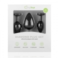 Bild 6 von Analplug aus Silikon mit Diamant Set - Schwarz
