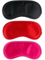 Augenmaske aus Satin Schwarz, Rot oder Pink